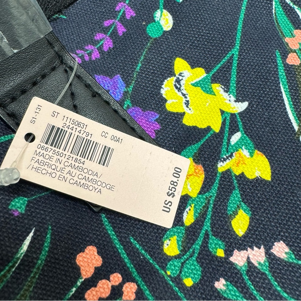 Victoria's Secret Black Tote with Floral‎ Design - Picture 10 of 15